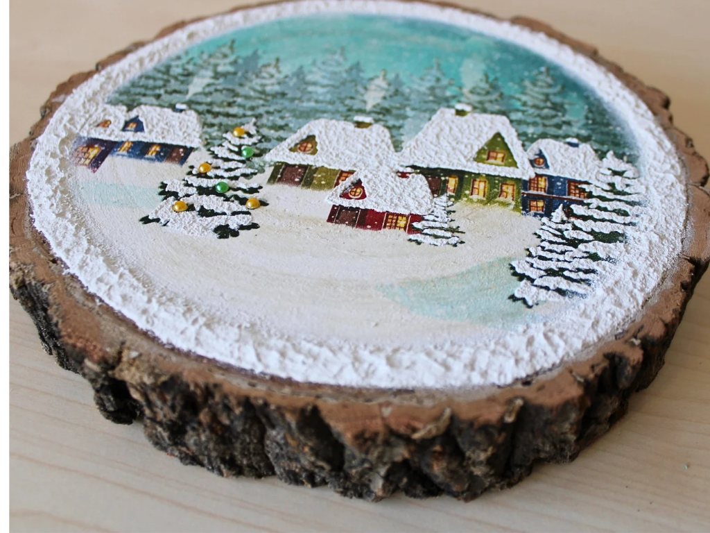 DIY baumscheibe mit strukturpaste