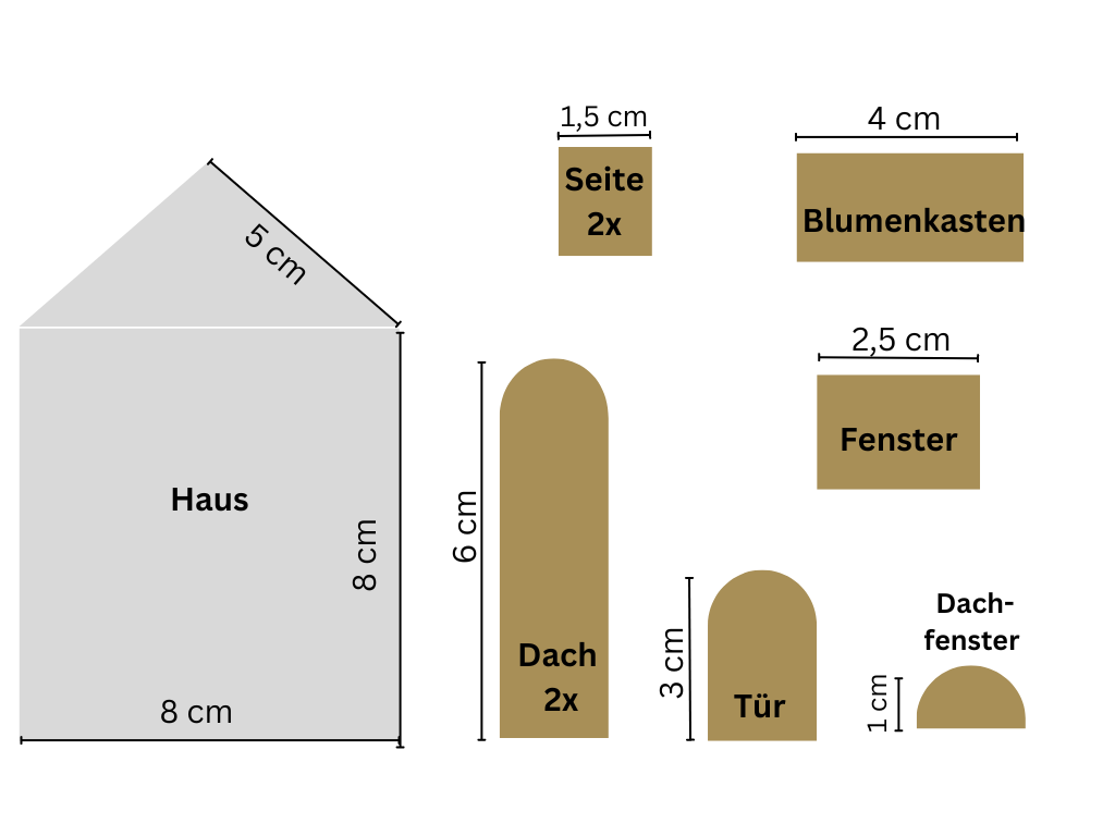 DIY Deko-Häuschen aus Modelliermasse und Holz Anleitung