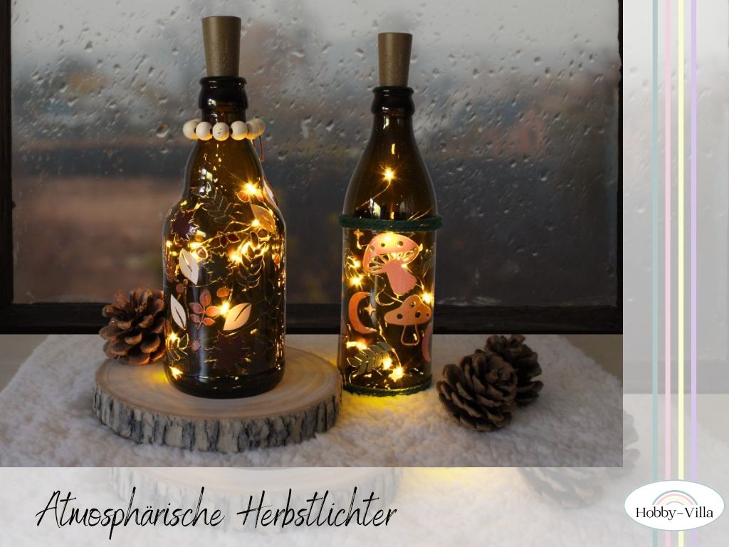 You are currently viewing Upcycling-Idee: Herbstliches Windlicht aus einer Flasche zaubern