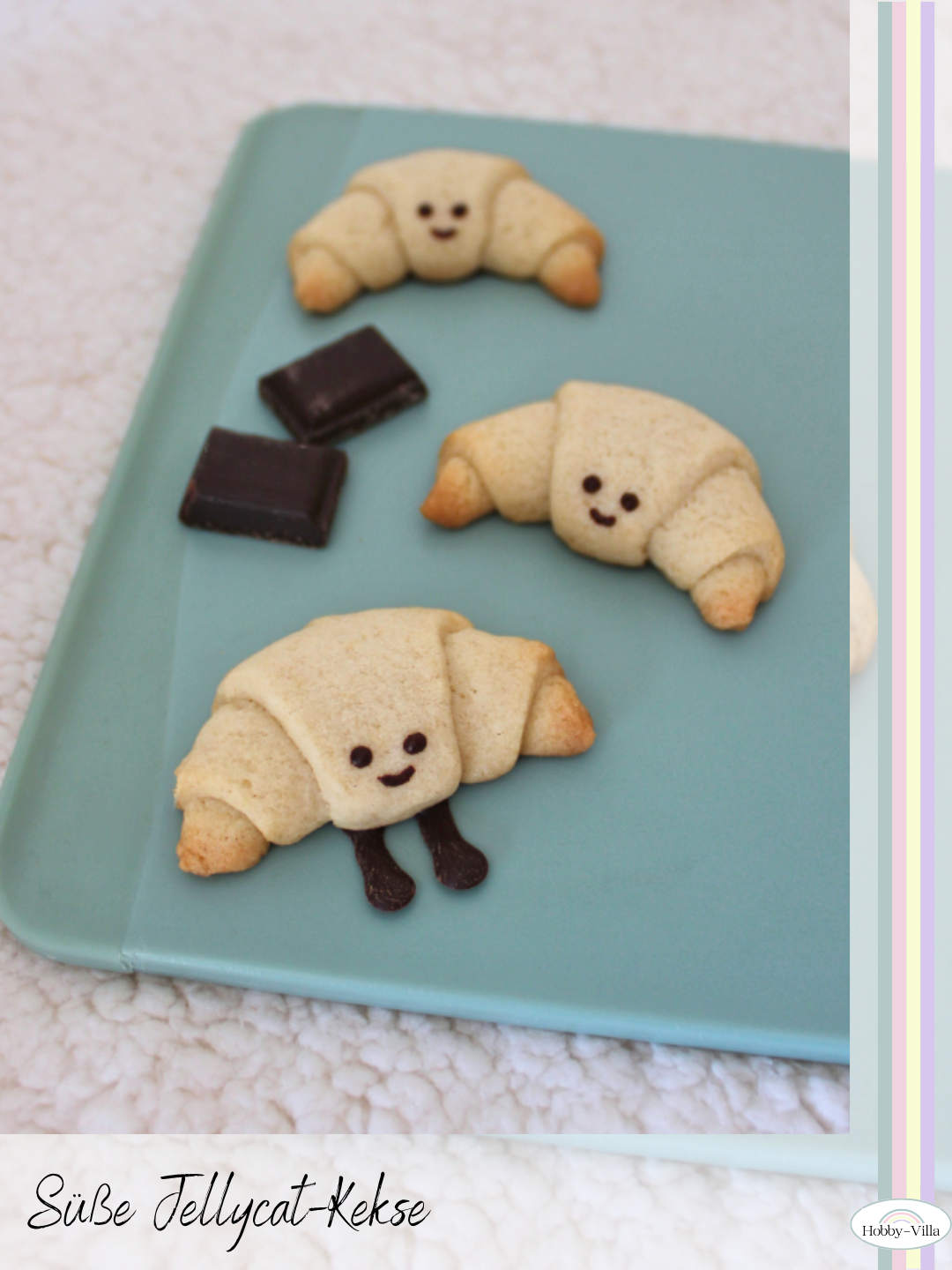 Jellycat-Croissant als niedlichen Keks backen (einfaches Rezept)